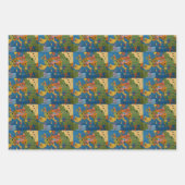 おもしろいカラフルキッズワールドマップ ラッピングペーパーシート (正面3)