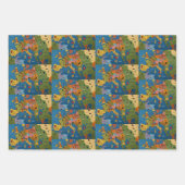 おもしろいカラフルキッズワールドマップ ラッピングペーパーシート (正面2)