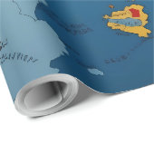 おもしろいカラフルキッズワールドマップ ラッピングペーパー (ロールコーナー)