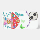 おもしろいカラフルキノコ iPhoneケース (裏面横)