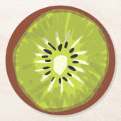 おもしろいカラフルキビマギ色グリモダンーンパーティー ラウンドペーパーコースター (正面)