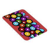 おもしろいカラフルキュートパターンレコードデザイン マグネット (右側)