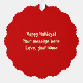 おもしろいカラフルクリスマスツリー電球紙 オーナメントカード (裏面)