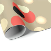 おもしろいカラフルクリスマスパターン金ゴールド紙吹雪ドット ラッピングペーパー (ロールコーナー)