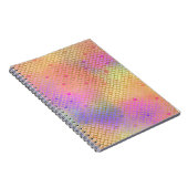 おもしろいカラフルグラデーションパステルマーメイドパターン ノートブック (右側)