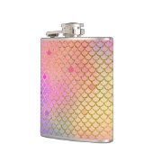 おもしろいカラフルグラデーションパステルマーメイドパターン フラスク (左)