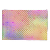 おもしろいカラフルグラデーションパステルマーメイドパターン 枕カバー (裏面)