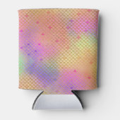 おもしろいカラフルグラデーションパステルマーメイドパターン 缶クーラー (正面)