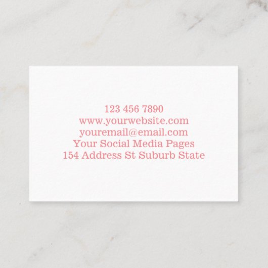 おもしろいカラフルグリッターソープロウソクSoy Wax Melt 名刺 (裏面)