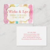 おもしろいカラフルグリッターソープロウソクSoy Wax Melt 名刺 (正面/裏面)