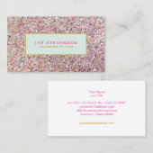 おもしろいカラフルグリッター美しいサロンアンドブティック 名刺 (正面/裏面)