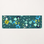 おもしろいカラフルグリーン（ばちゃばちゃ）跳ねる初期化 ヨガマット (裏面(横))