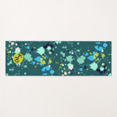 おもしろいカラフルグリーン（ばちゃばちゃ）跳ねる初期化 ヨガマット (正面(横))