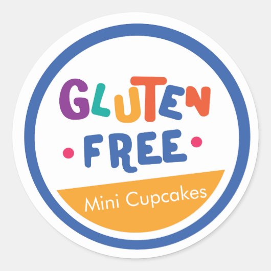 おもしろいカラフルグルテンフリー食品 ラウンドシール (正面)