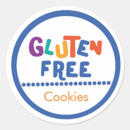 おもしろいカラフルグルテンフリー食品 ラウンドシール