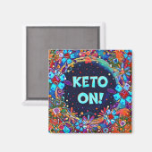 おもしろいカラフルケトオンおもしろいフローラ マグネット (正面/裏面)