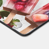 おもしろいカラフルサマーポスクル&イチゴ デスクマット (コーナー)