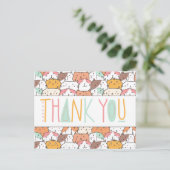 おもしろいカラフルサンキューカード ポストカード (スタンド正面)