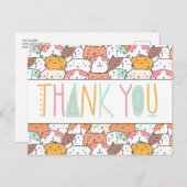おもしろいカラフルサンキューカード ポストカード (正面/裏面)