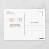 おもしろいカラフルサンキューカード ポストカード (裏面)