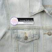 おもしろいカラフルサン顔スモールビジネススタイルデザイン 名札 (インサイチュ)