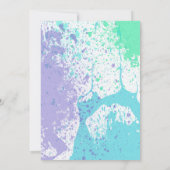 おもしろいカラフルスウィート16誕生日パーティーの招待 招待状 (裏面)