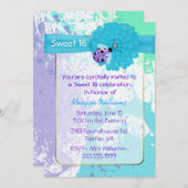 おもしろいカラフルスウィート16誕生日パーティーの招待 招待状 (正面/裏面)