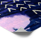 おもしろいカラフルスコットランドロック水彩画ポスター ポスター (角)