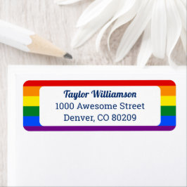 おもしろいカラフルスタイリッシュLGBTゲイプライドレインボー ラベル