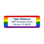 おもしろいカラフルスタイリッシュLGBTゲイプライドレインボー ラベル (正面)