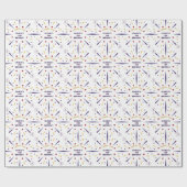 おもしろいカラフルスター誕生日パーティーありがとう ラッピングペーパー (フラット)