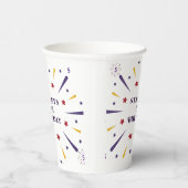 おもしろいカラフルスター誕生日パーティー 紙コップ (右)