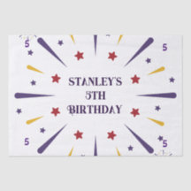 おもしろいカラフルスター誕生日パーティー