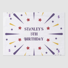 おもしろいカラフルスター誕生日パーティー 薄葉紙