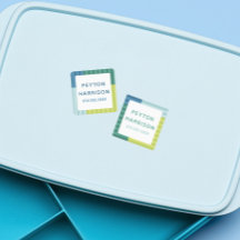 おもしろいカラフルストライプかわいい青い緑