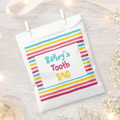 おもしろいカラフルストライプのキャンディ歯バッグ子供へ フェイバーバッグ (クリップ留めされた状態)