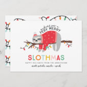 おもしろいカラフルスロークリスマス シーズンカード (正面/裏面)