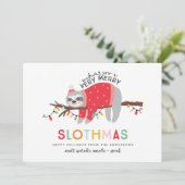 おもしろいカラフルスロークリスマス シーズンカード (スタンド正面)