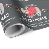 おもしろいカラフルスロークリスマス ラッピングペーパー (ロールコーナー)