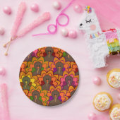 おもしろいカラフルターキーサンクスギビング布ナプキン ペーパープレート (パーティー)