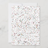 おもしろいカラフルテラゾパターンペット写真 シーズンカード (裏面)