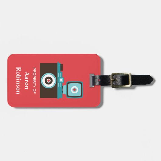 おもしろいカラフルディアナロモカメラフォトグラファー ラゲッジタグ (正面横)