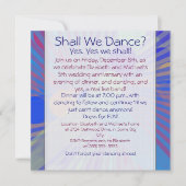 おもしろいカラフルディナーダンス記念日 招待状