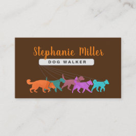 おもしろいカラフルドッグ – ドッグウォーカー名刺 名刺