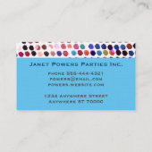 おもしろいカラフルドット抽象芸術パタカスタムーン 名刺 (裏面)