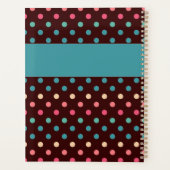 おもしろいカラフルドット数々のカラートレンディーモノグラム プランナー手帳 (裏面)