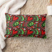 おもしろいカラフルドードルアート ランバークッション (ブランケット)