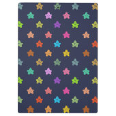 おもしろいカラフルドールスターズオンブルーパーソナライズされた クリップボード (裏面)