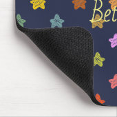 おもしろいカラフルドールスターズオンブルーパーソナライズされた マウスパッド (コーナー)