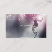 おもしろいカラフルナイトライフのアーティストの輝き 名刺 (裏面)